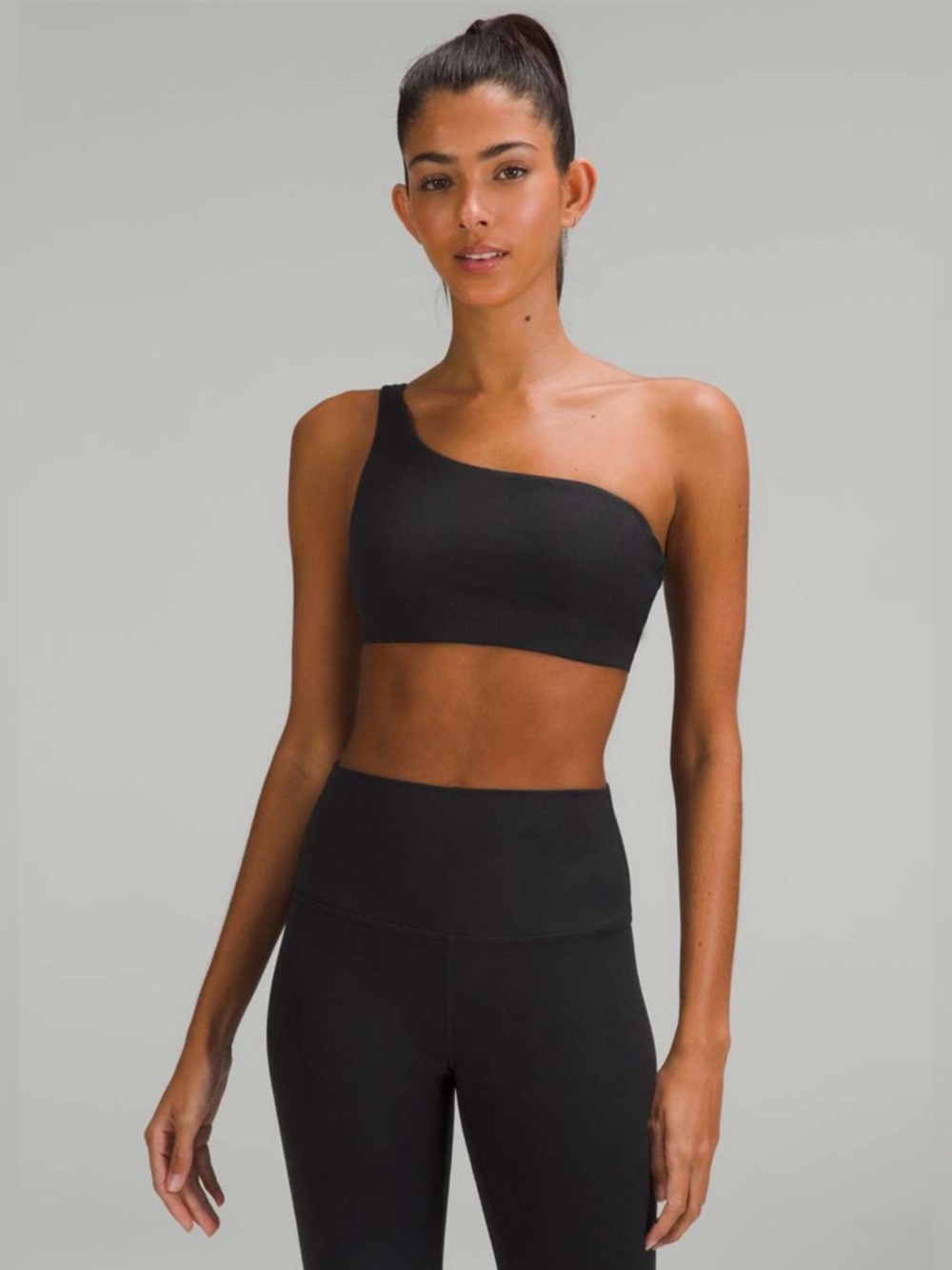 Lululemon Ribbed Nulu Asymmetrical Yoga Bra Light Support A/B Cup